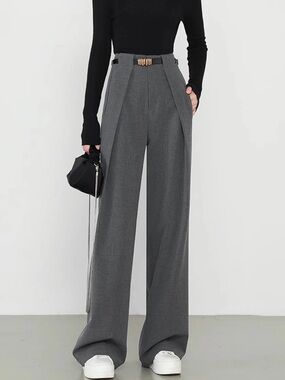 Commense Plain Pockets Straight Pants Size Large NWT